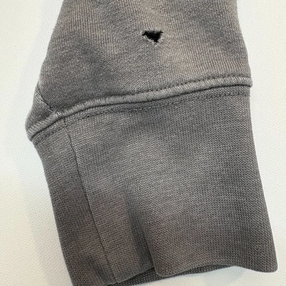 The North Face Box Logo Hoodie Distressed Faded Gray Men's M